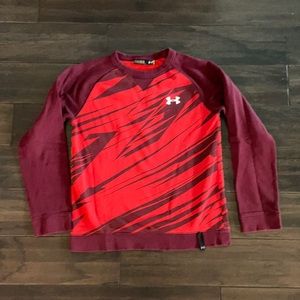 Under Armour colorblock sweatshirt red/maroon